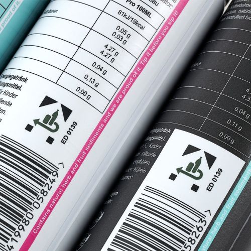 Etiketten met DPG logo