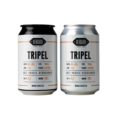 Duurzame etiketten stickers op blik