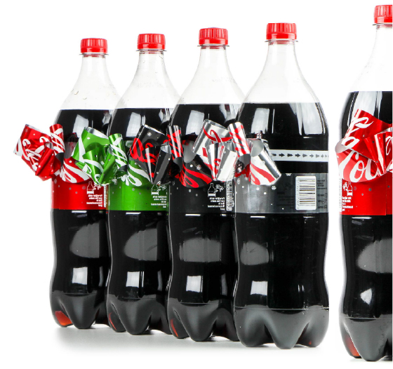 Coca-Cola etiketten met strik
