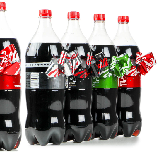 Coca-Cola etiketten met strik