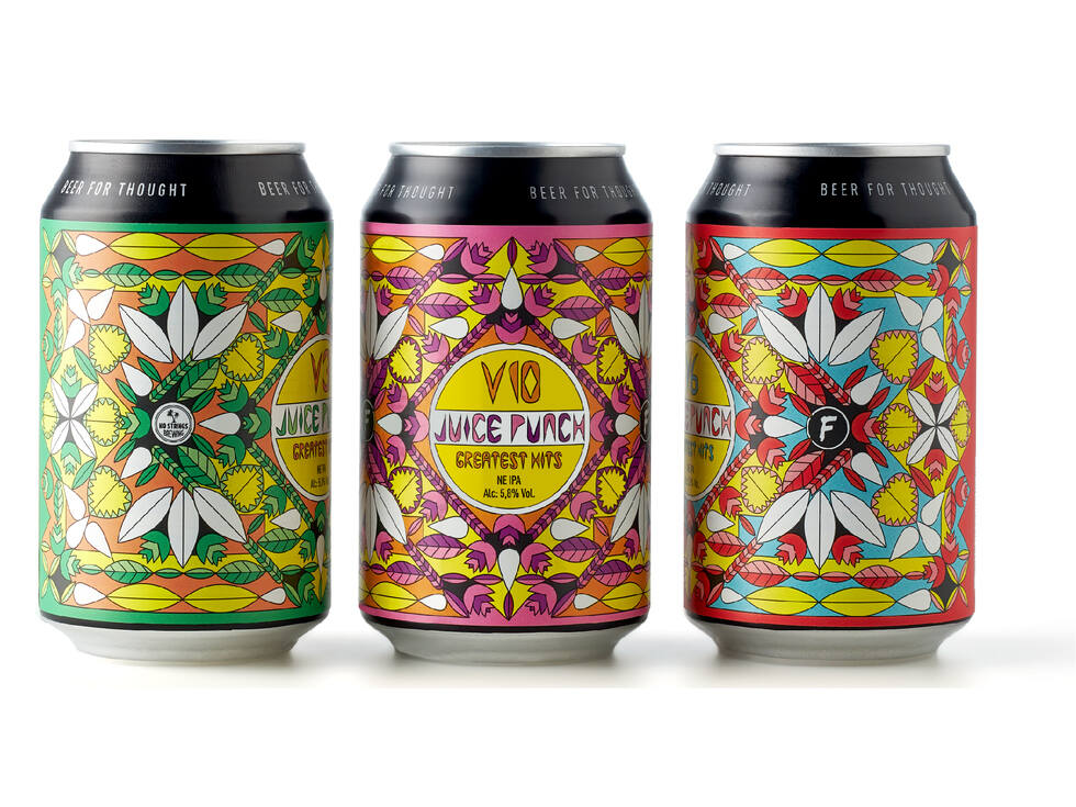 blikken bier met etiketten