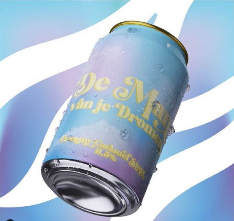 Shrink Sleeve op blik bier van brouwerij De Man