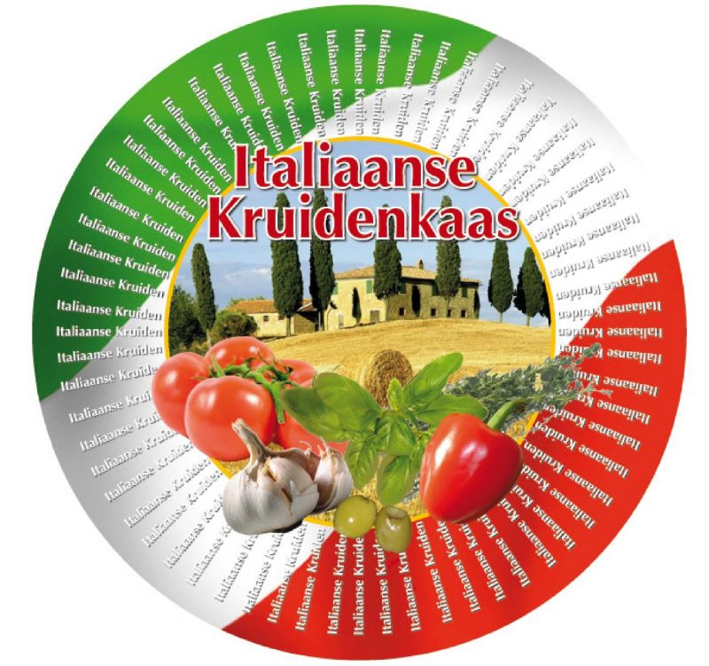 Italiaanse kruidenkaas etiket