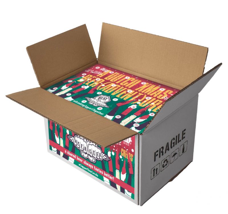 Box sticker voor bier adventkalender