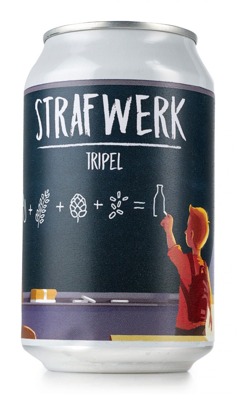 bierblik met etiket