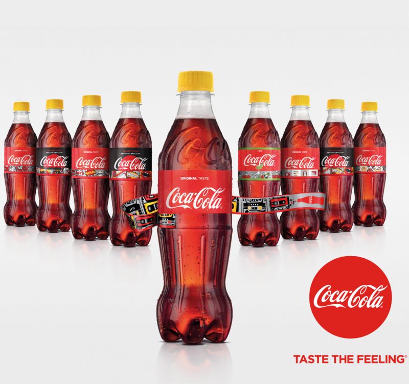 Coca-Cola etiket met festivalbandje