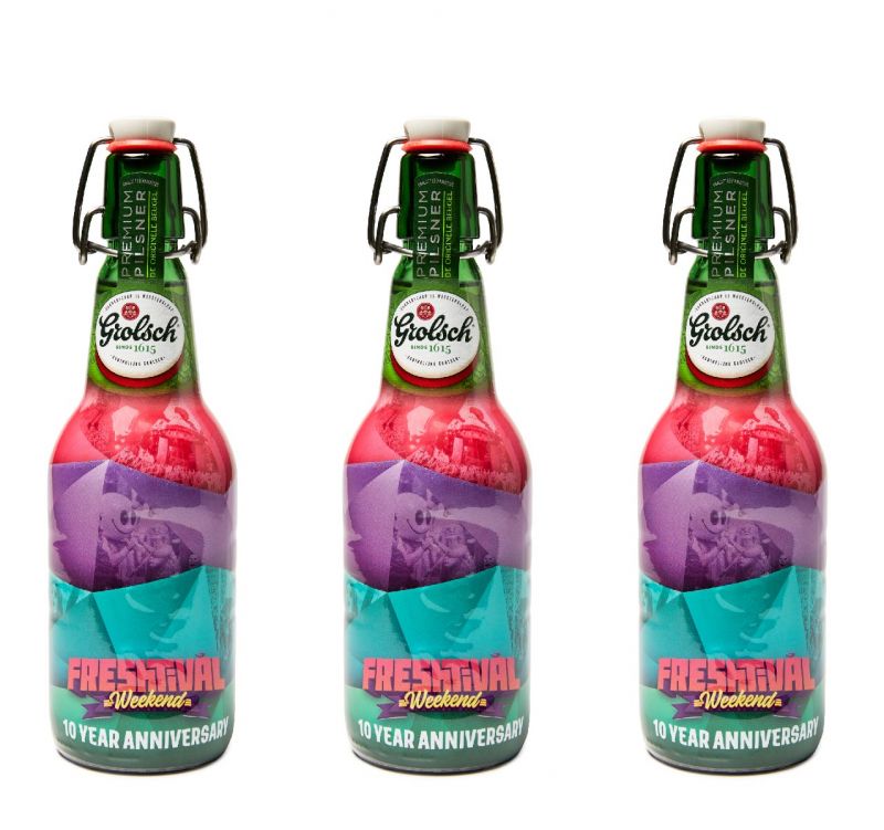 Shrink sleeve Grolsch en Freshtival